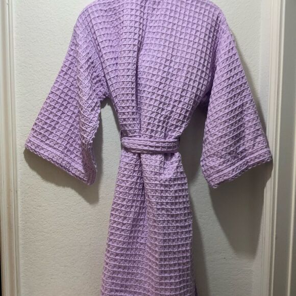 NORDSTROM Modern Waffle Robe In Purple Bloom - Picture 4 of 8